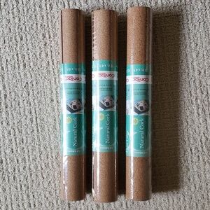 3 Pack - Self Adhesive Natural Cork Drawer Liner